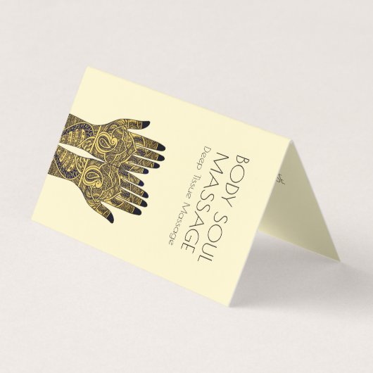 ヘンナメーンディハンズマッサージセラピストプラクティス 名刺 (正面)