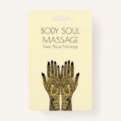 ヘンナメーンディハンズマッサージビジネス バッジ (正面)