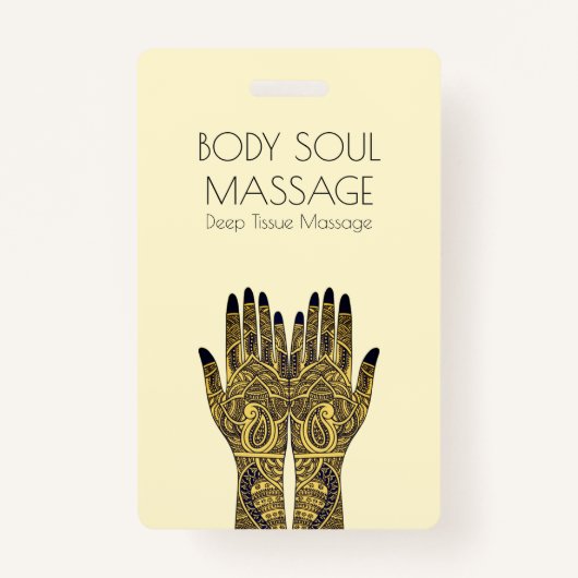 ヘンナメーンディハンズマッサージビジネス バッジ (正面)