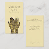 ヘンナメーンディハンズマッサージ 名刺 (正面/裏面)