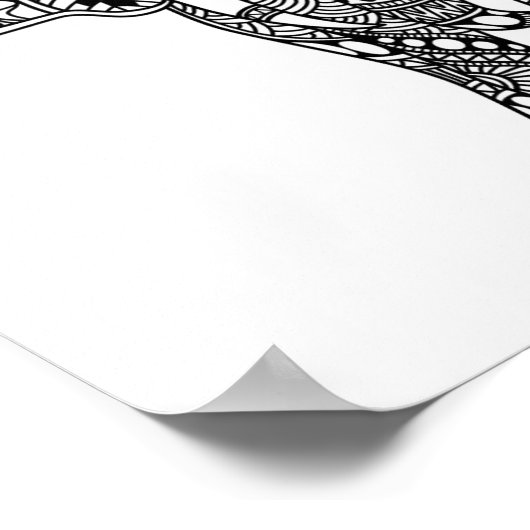 ヘンナメーンディ飾インディアンゾウ2 ポスター (角)