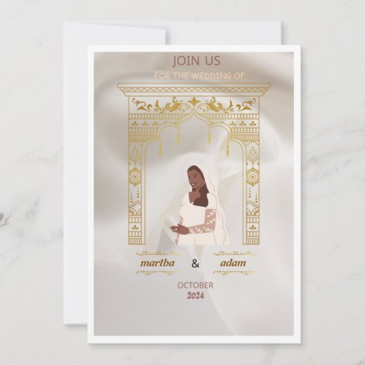 ヘンナ結婚ー 招待状 (正面)