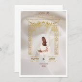 ヘンナ結婚ー 招待状 (正面/裏面)