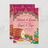 ヘンナ ドルキ 招待状 (正面/裏面)