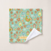 ヘンハウスカントリースカンジナビアティール(緑がかった色) バスタオルセット (ウォッシュタオル)