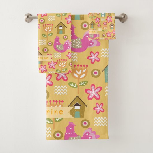ヘンハウスカントリースカンジナビアワマスタード バスタオルセット (インサイチュ)