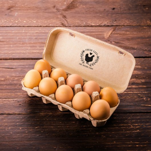 ヘンハートリースフレッシュエッグスファーム名 ラバースタンプ