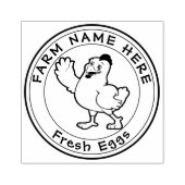 ヘンパーソナライズされた・レイズ・エッグス・フレッシュ・ファミリー・ファーム ラバースタンプ (インプリント)