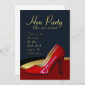 ヘンパーティの招待状カード – ヘンレッドシューズインヴィタティ 招待状 (正面/裏面)