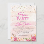 ヘンパーティーフローラ水彩招待状 招待状 (正面)