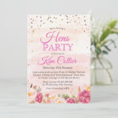 ヘンパーティーフローラ水彩招待状 招待状 (スタンド正面)