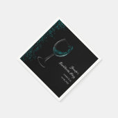 ヘンパーティーブルーモックテールバチェロレッテ スタンダードカクテルナプキン (角)