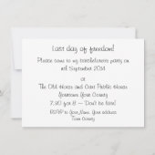 ヘンパーティー馬とカートお祝い 招待状 (裏面)