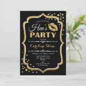 ヘンパーティー – 黒金ゴールド 招待状 (スタンド正面)