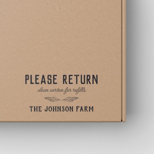 ヘンファミリーファームリターンカートンゴムスタンプ ラバースタンプ