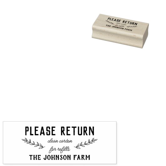 ヘンファミリーファームリターンカートンゴムスタンプ ラバースタンプ (押印)