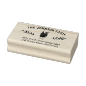 ヘンファミリーファーム新鮮な卵アドレスのゴムスタンプ ラバースタンプ (スタンプ)