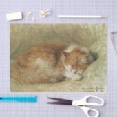 ヘンリエットロナーナイフの眠れる猫 薄葉紙 (クラフト)