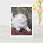 ヘンリエットロナーナイフ，ホワイトキットン カード (黄色い花)