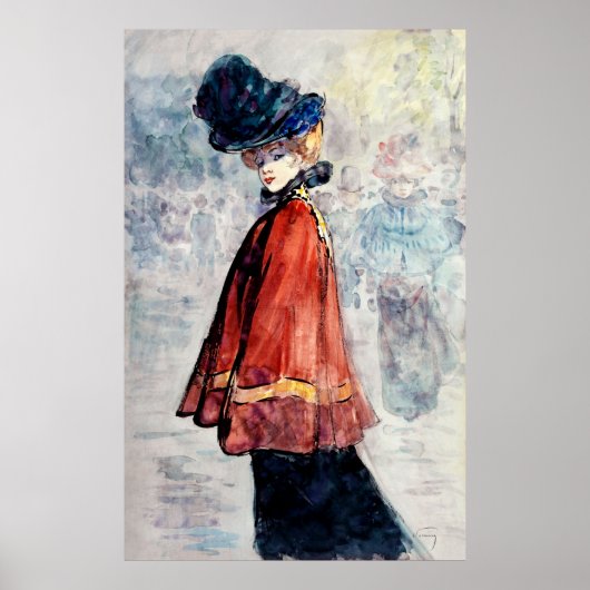 ヘンリエレガントー絵画・ソムの赤い岬で ポスター (正面)