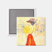 ヘンリモダンーエレガント・ソームのそばに赤いスカートを持って マグネット (正面/裏面)