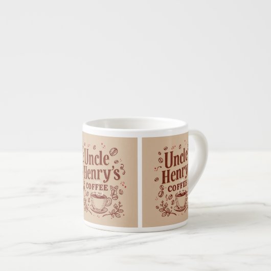 「ヘンリーおじさんのコーヒーと朝の至福 – Cozy Ru エスプレッソカップ (正面右)