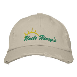 ヘンリーおじさんの縁取り帽子 刺繍入りキャップ