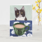 ヘンリーとコーヒー カード (黄色い花)