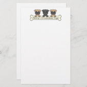 ヘンリーの夢の国のパグ 便箋 (正面/裏面)