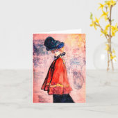 ヘンリーエレガントソムRed Cape カード (黄色い花)