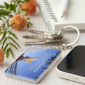 ヘンリーダビッドソロー感動的引用文自信 キーホルダー (正面右)