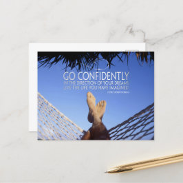 ヘンリーダビッドソロー感動的引用文自信 ポストカード