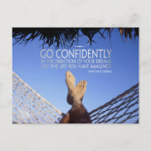 ヘンリーダビッドソロー感動的引用文自信 ポストカード (正面)