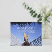 ヘンリーダビッドソロー感動的引用文自信 ポストカード (スタンド正面)