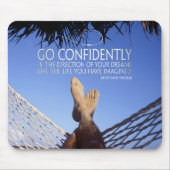 ヘンリーダビッドソロー感動的引用文自信 マウスパッド (正面)