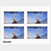 ヘンリーダビッドソロー感動的引用文自信 長方形シール (シート)