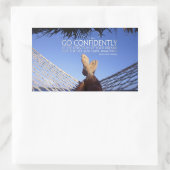 ヘンリーダビッドソロー感動的引用文自信 長方形シール (バッグ)