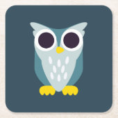 ヘンリーフクロウ スクエアペーパーコースター (正面)