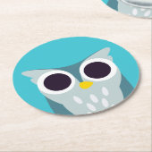 ヘンリーフクロウ ラウンドペーパーコースター (アングル)