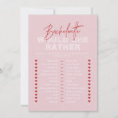 ヘンリーレッドピンク彼女はむしろブライダルゲーム 招待状 (正面)