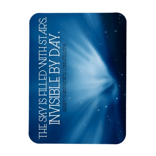 ヘンリーワズワースロングフェロー感動的引用文スカイ マグネット (縦)