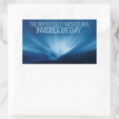 ヘンリーワズワースロングフェロー感動的引用文スカイ 長方形シール (バッグ)