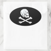 ヘンリー全旗海賊旗 楕円形シール (バッグ)