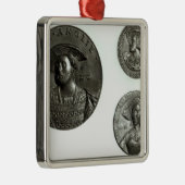 ヘンリー八世およびアン・ブーリンを描写する硬貨 メタルオーナメント (右)