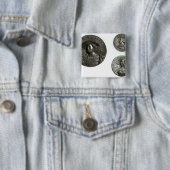 ヘンリー八世およびアン・ブーリンを描写する硬貨 缶バッジ (インサイチュ)