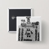 ヘンリー八世および1523年に議会 缶バッジ (正面&裏面)