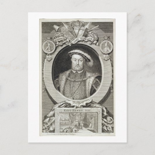 ヘンリー八世（1491年～1547年）はロ絵画の中の一の後 ポストカード (正面)