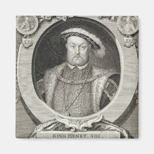 ヘンリー八世(1491年~1547年)はロ絵画の中の一の後 マグネット (正面)
