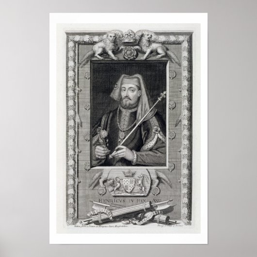 ヘンリー四世(1367-1413)1399年のイギリス王、af ポスター (正面)
