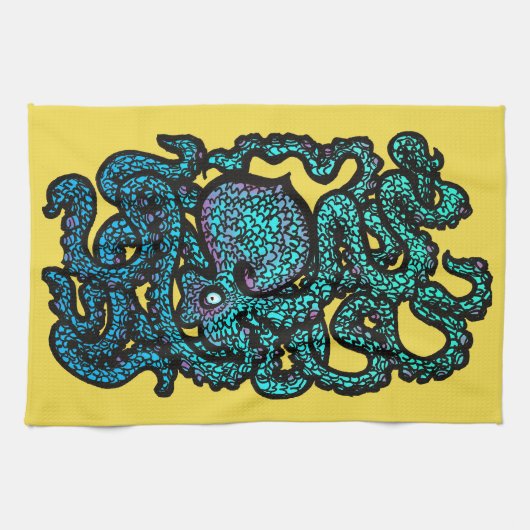 ヘンリー幸せなタコ キッチンタオル (横)